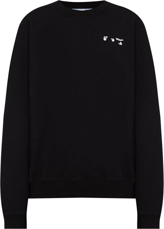 OFF-WHITE Swimming man logo sweater black Zwart