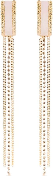 Elisabetta Franchi Butter Earrings With Chains Gold Goud