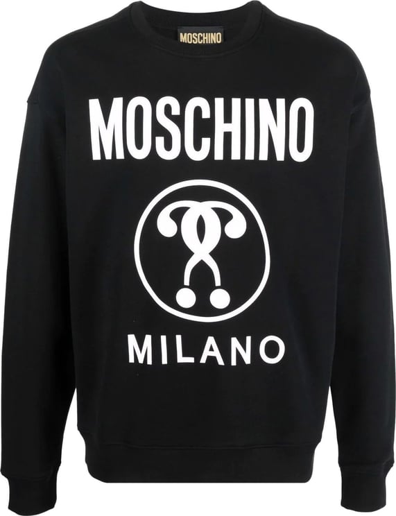 Moschino logo print sweatshirt Zwart