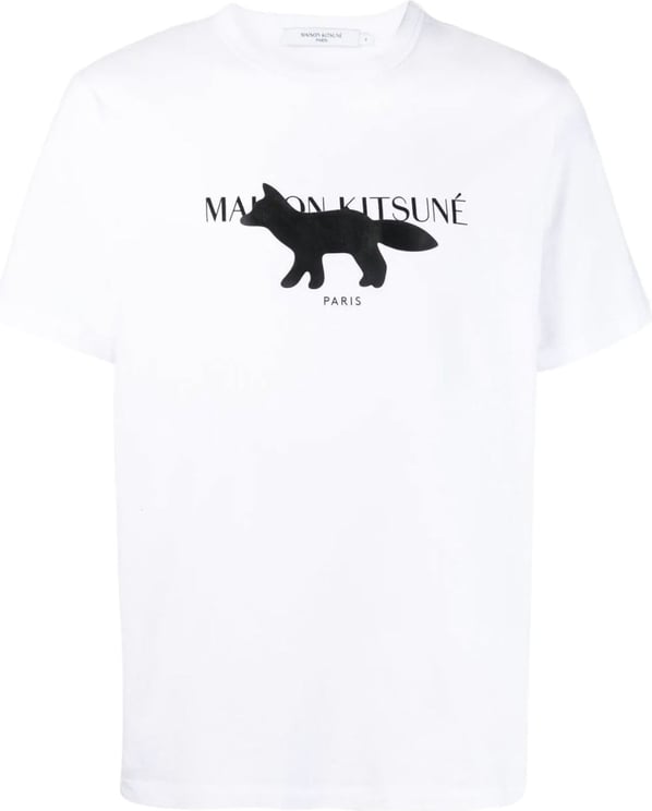 Maison Kitsuné Dressed Fox Patch Classic Tee-shirt White Wit