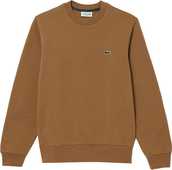 Lacoste Lacoste men’s sweatshirt in organic cotton brushed fleece Brown