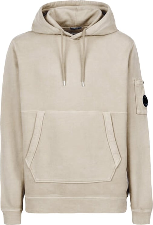 CP Company logo patch hoodie Beige