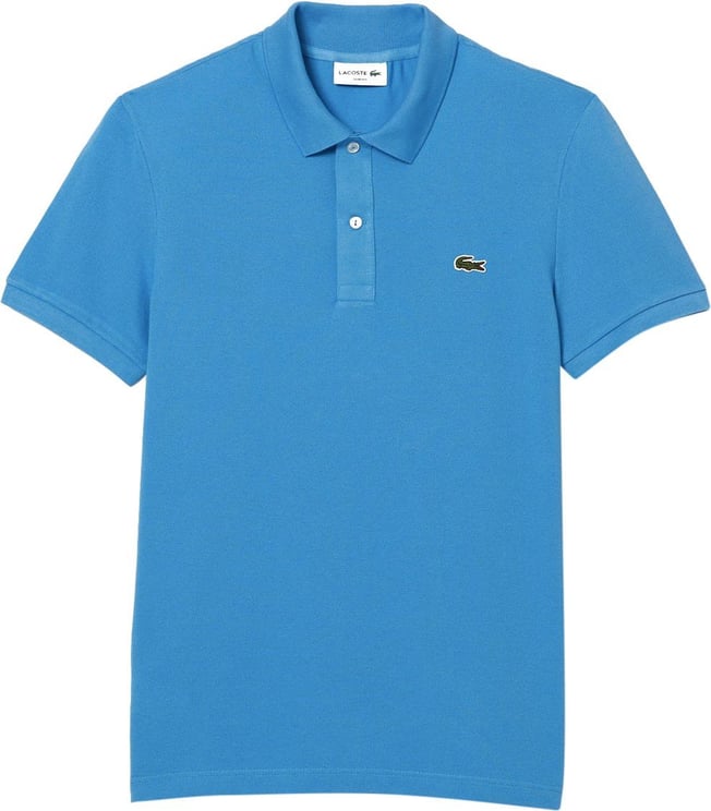Lacoste Slim fit polo shirt in plain petit piqué Blauw