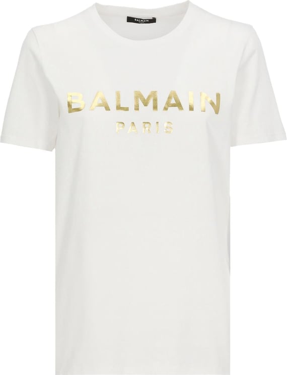 Balmain T-shirts And Polos Blanc/or White