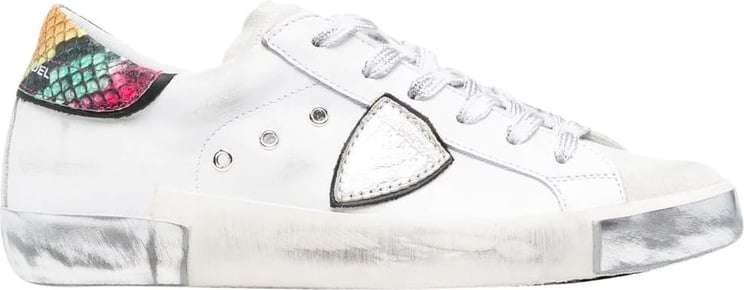 Philippe Model side logo-patch detail sneakers Wit