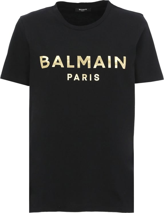 Balmain T-shirts And Polos Noir/or Zwart