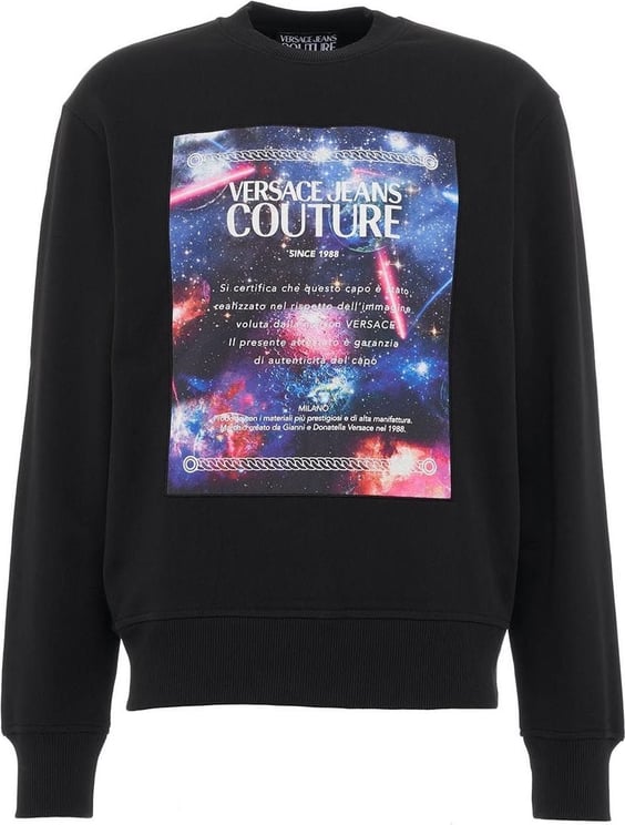 Versace Sweatshirt Galaxy Patch Black Zwart