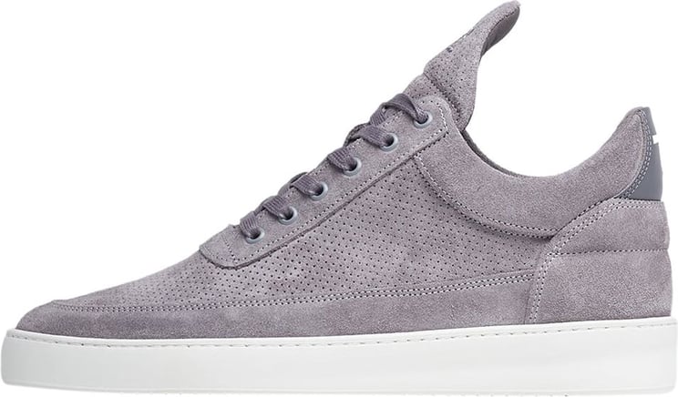 Filling Pieces Low Top Perforated Organic Grey Gray