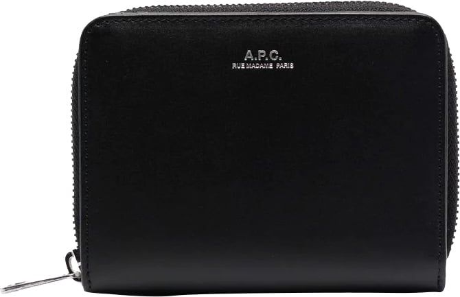 A.P.C. logo-embossed wallet Zwart