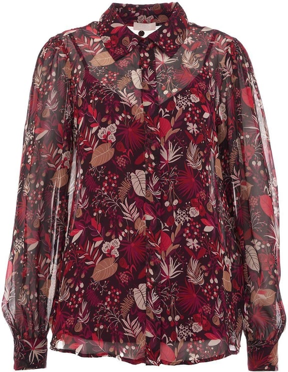Liu Jo Floral Blouse Red Rood