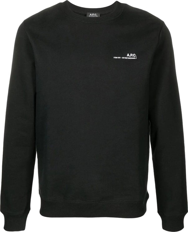 A.P.C. logo print sweatshirt Zwart