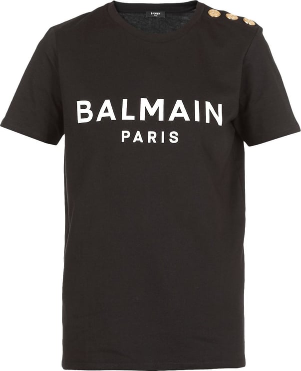 Balmain T-shirts And Polos Noir/blanc Black