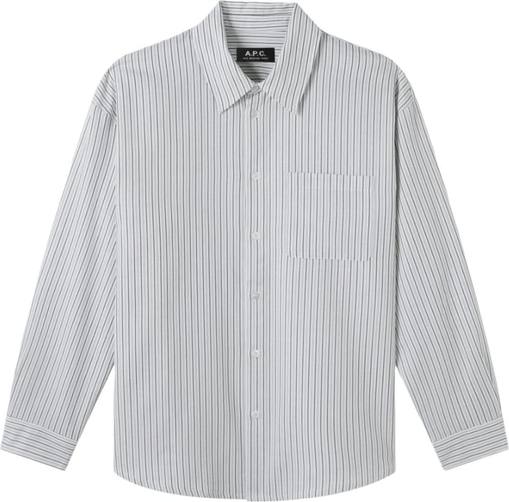 A.P.C. Striped pattern shirt Groen