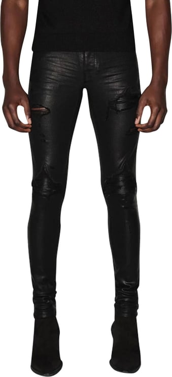 Amiri Coated Mx1 jeans black Zwart