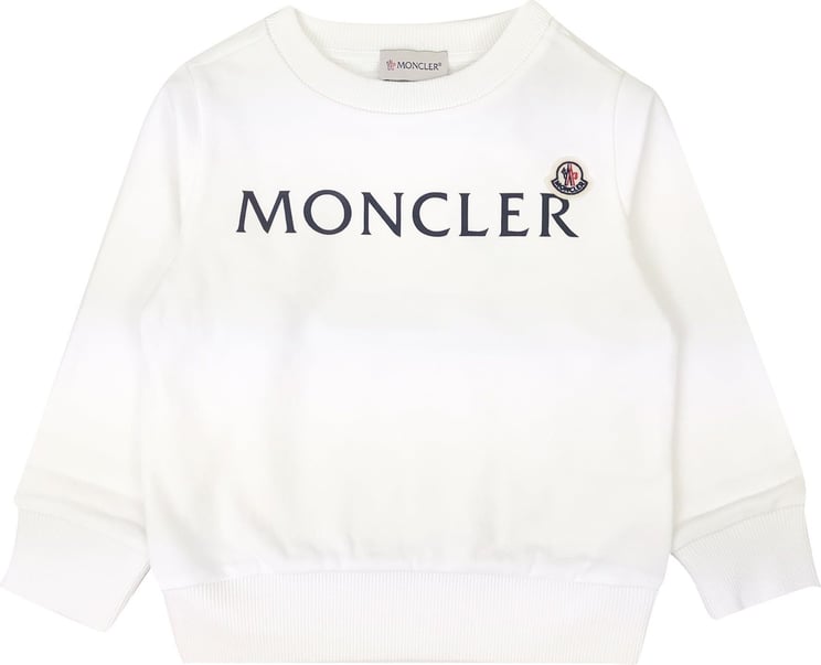 Moncler White Boy Sweatshirt Wit