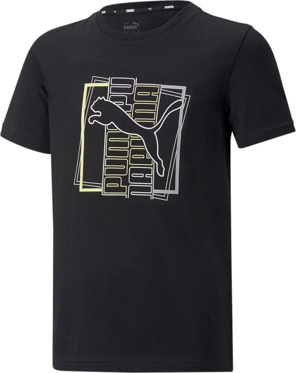 Puma T-shirt Kid Alpha Graphic Tee 847281.51 Zwart