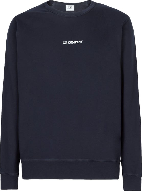 CP Company Sweatshirt Man C.p. Company Light Fleece Small Logo 12cmss187a-002246g-888 Blauw