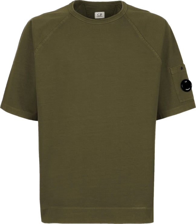 CP Company T-shirt Man C.p. Company Sweatshirts Short Sleeve In 12cmss190a-006059m-683 Groen