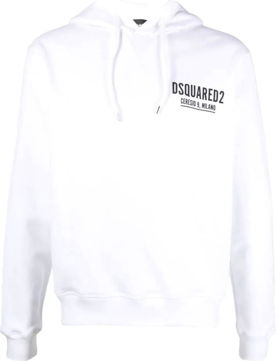 Dsquared2 white ceresio 9 hoodie Wit