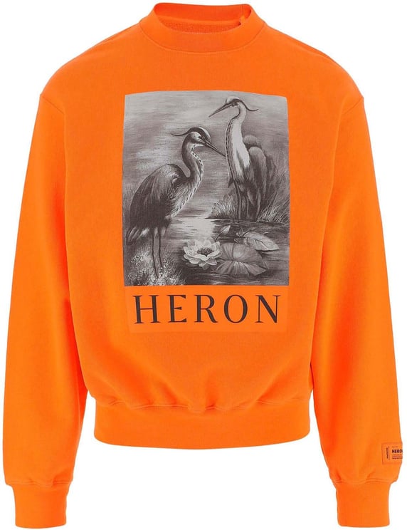 Heron Preston Heron bw crewneck orange Oranje