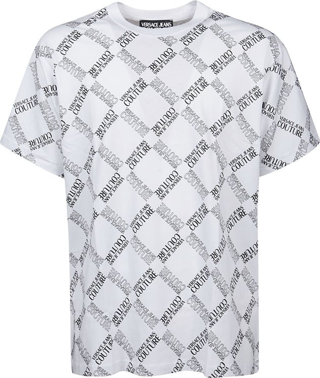 Versace Jeans Couture Allover Rhombus T-shirt White Wit