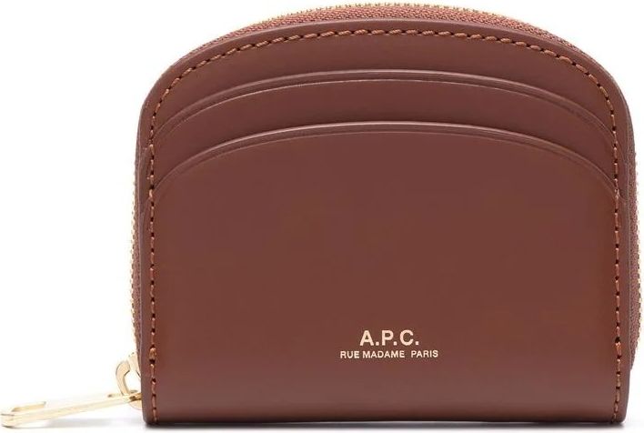 A.P.C. Demi-Lune leather wallet Brown