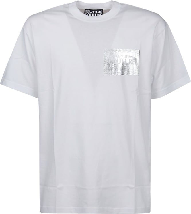 Versace Jeans Couture Piece Text Foil T-shirt White Wit