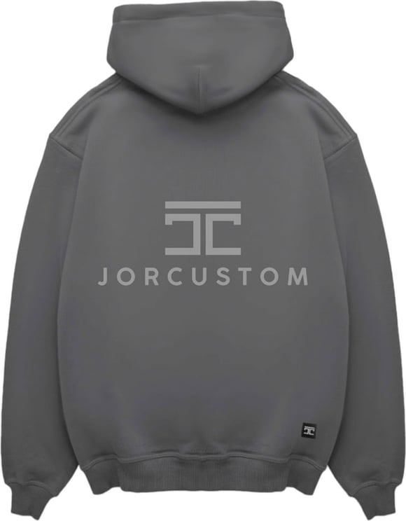 JorCustom Trademark Oversized Hoodie Grey Grijs