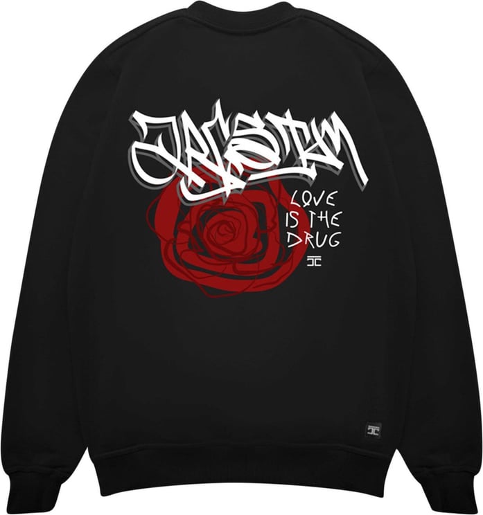 JorCustom Rose Sweater Black Zwart