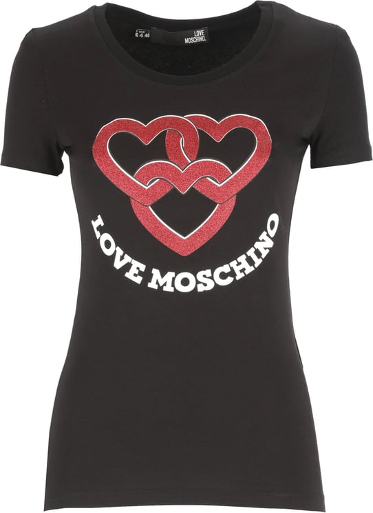 Love Moschino T-shirts And Polos Black Zwart