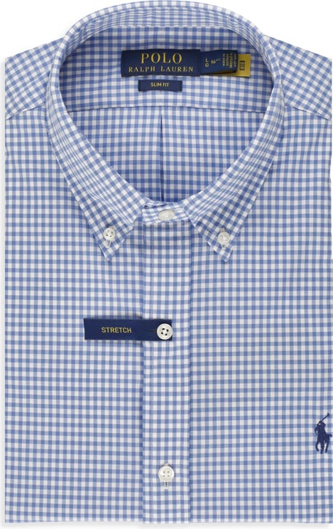 Ralph Lauren Shirts Blue/white Check Blauw