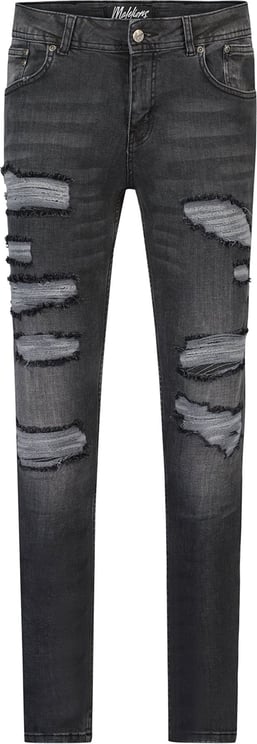 Malelions Shredded Jeans - Grey Grijs