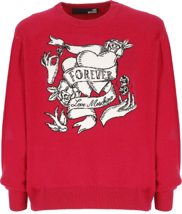 Love Moschino Sweaters Red Neutraal