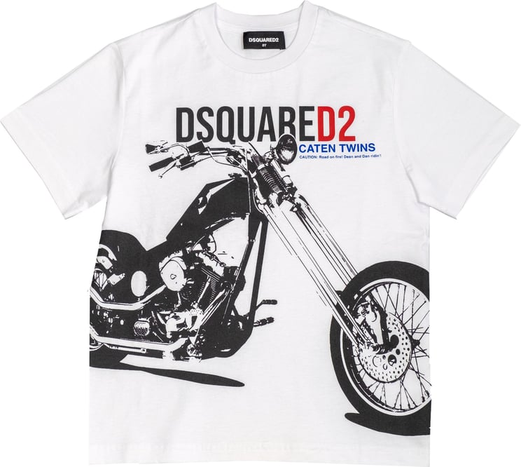 Dsquared2 Dsquared T-shirt Moto Male Wit