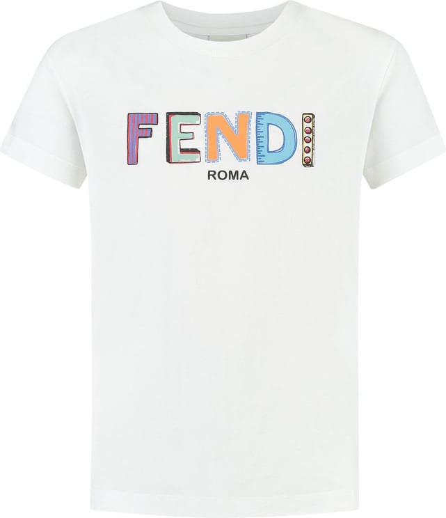 Fendi T-shirt Unisex Jersey Tinto Wit