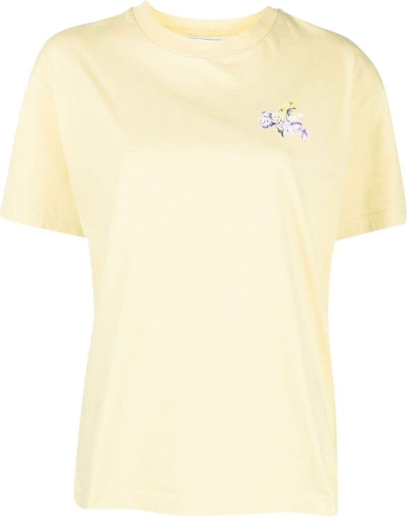 OFF-WHITE Floral Arrows cotton T-shirt Geel