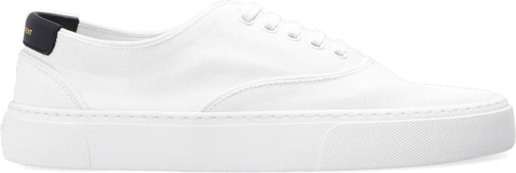 Saint Laurent Saint Laurent Logo Canvas Sneakers White
