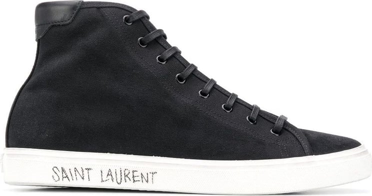 Saint Laurent Malibu Logo High-top Sneakers Zwart