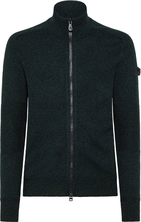 Peuterey BADHAMS - High neck jumper in mouliné wool blend knit Green