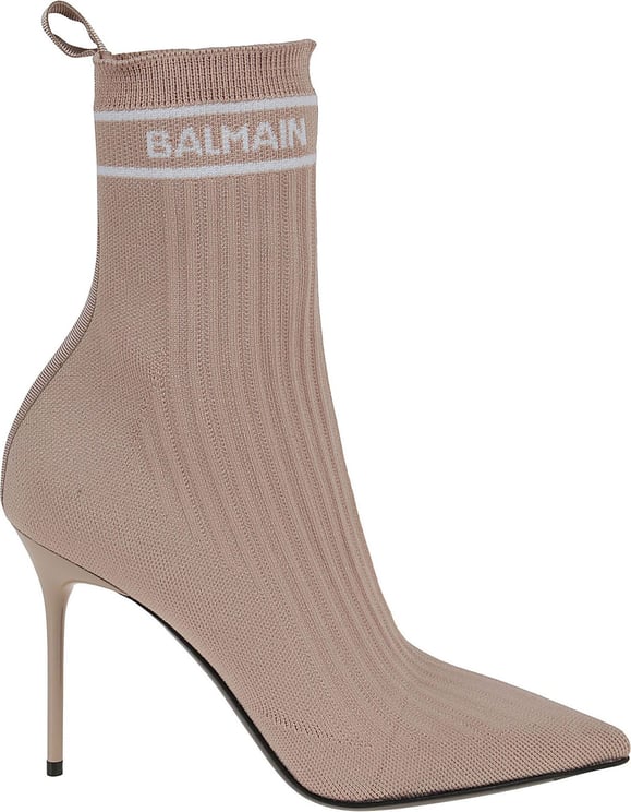 Balmain Ankle Boot Skye-Knit Beige