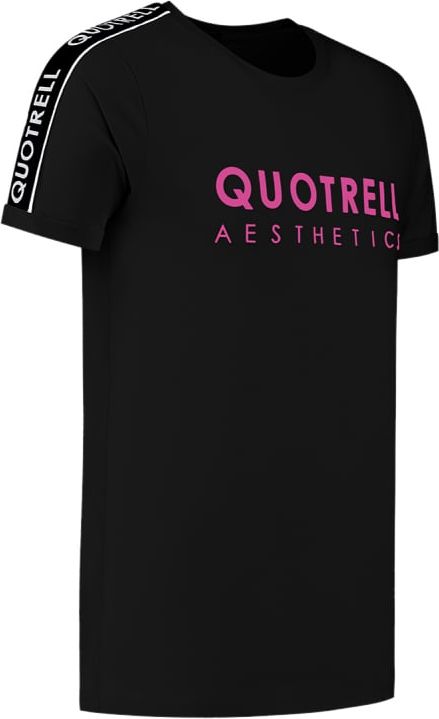 Quotrell Ohio T-shirt | Black / Fuchsia Zwart