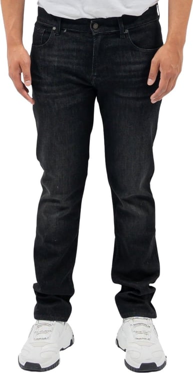 7 For All Mankind Slimmy Tapered Luxe Performance Eco Modern Black Jeans Zwart