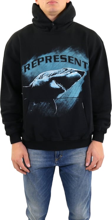 Represent Shark Hoodie Zwart