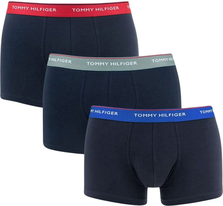 Tommy Hilfiger 3-Pack Boxershorts Donkerblauw Blauw