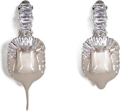Ottolinger Diamond Dip Clip Earrings Cream Divers