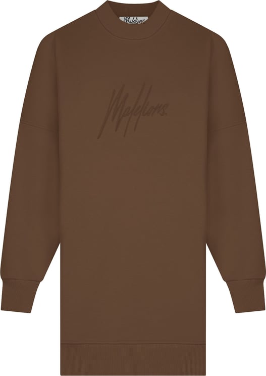 Malelions Signature Sweater Dress-Cocoa Brown Bruin
