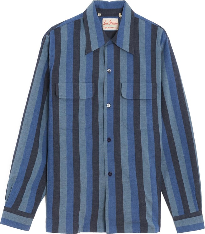 Levi's Shirt Man Levi's Made & Crafted Sportswear Shirt Tonal Blues A2222-0003 Blauw