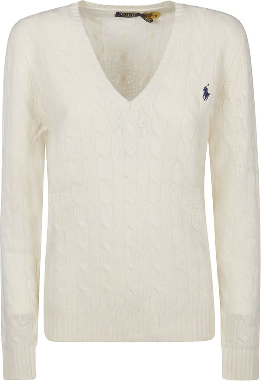 Ralph Lauren Kimberly Long Sleeve Sweater White Wit