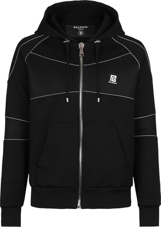 Balmain Hoodie zippé jacket Zwart