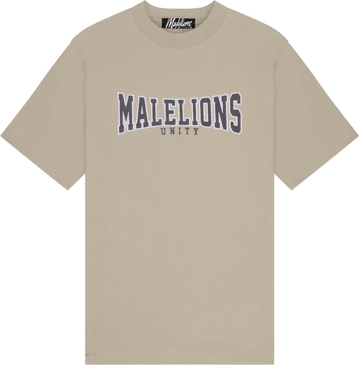 Malelions Unity T-Shirt- Beige/Iron Grey Beige